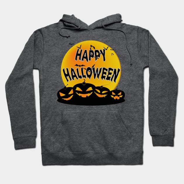 Happy Halloween pumpkins Hoodie by RookiesCrafts